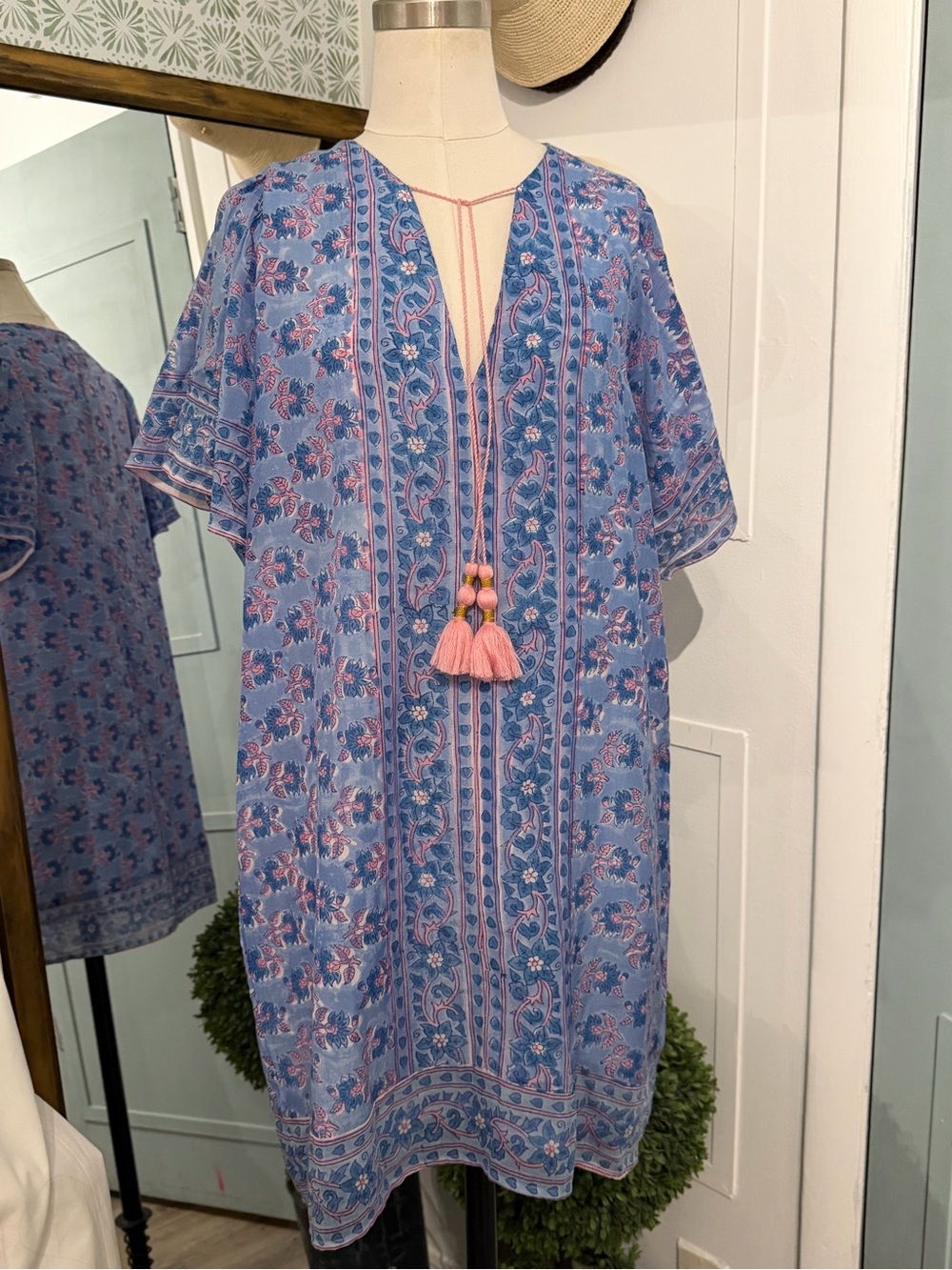 SPELL Flutter Tunic Dress Mini Medium Bohemian Short Sleeve - Picture 3 of 9